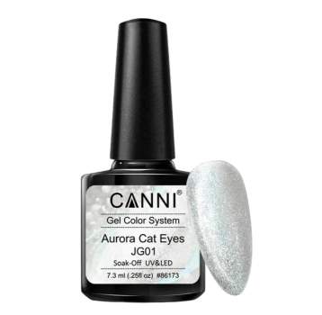 Gellac Cat Eyes Aurora Silber Glitzer / JG01 UV/LED 7,3mltzer